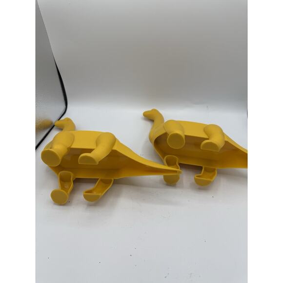 Set of 2 Dinosaur Taco Holders – Yellow Brontosaurus Stands - Picture 5 of 7